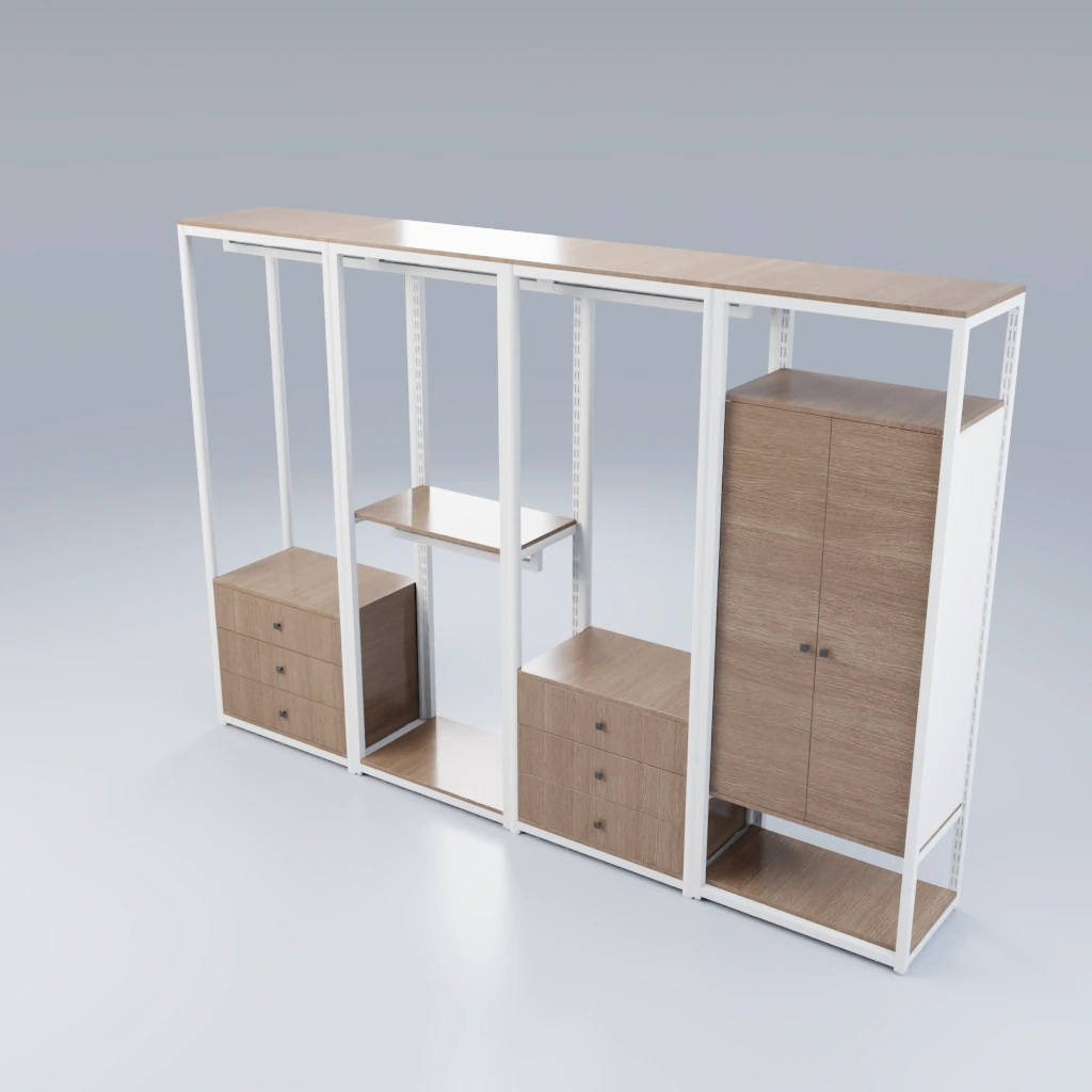Wardrobe articulated object asset